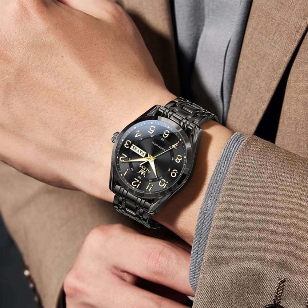 OLEVS 3666 Quartz Luminous Stainless Steel Watch For Men