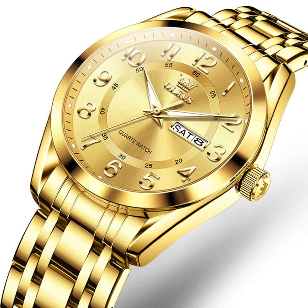OLEVS 3666 Quartz Luminous Stainless Steel Watch For Men