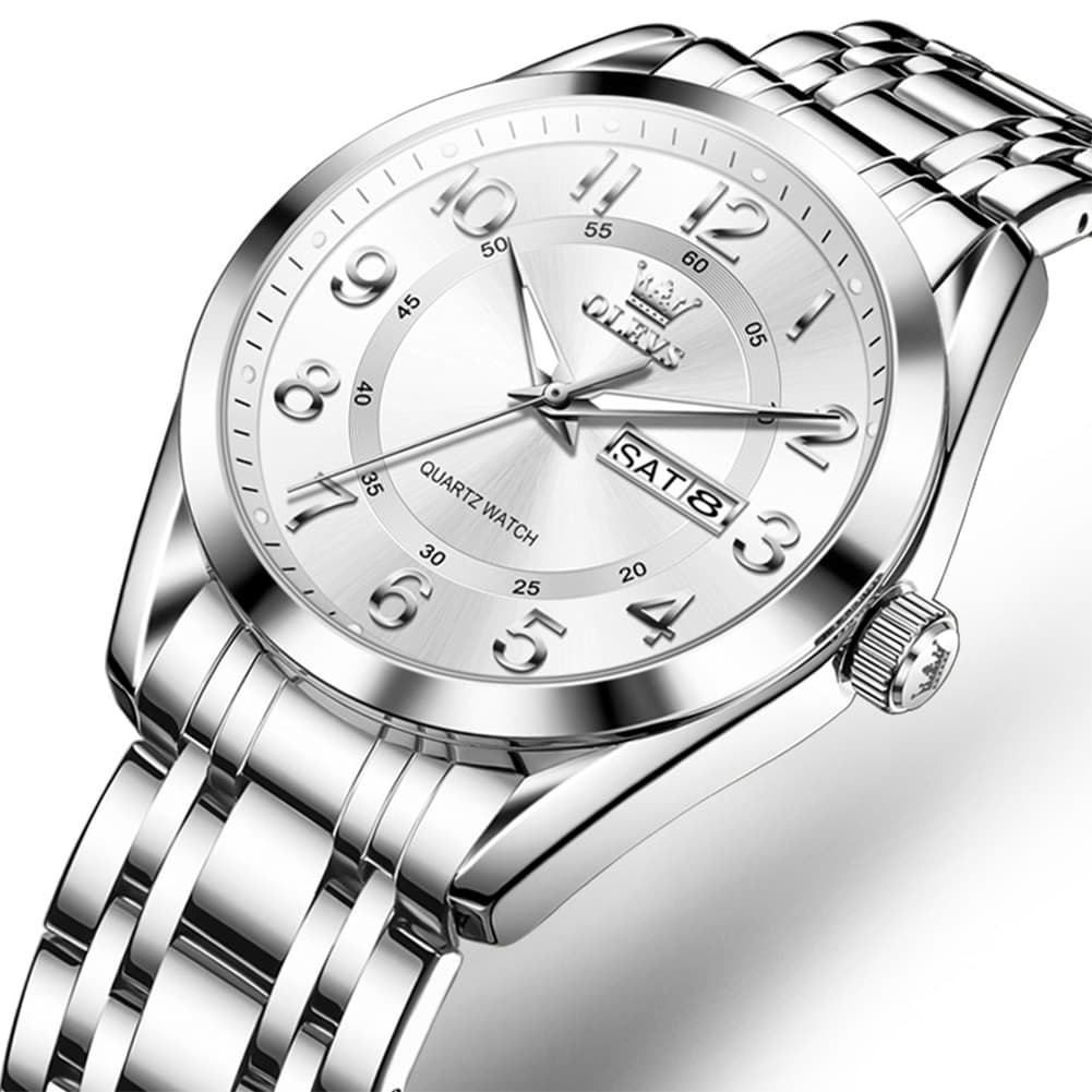 OLEVS 3666 Quartz Luminous Stainless Steel Watch For Men - All Gold Watch | Olevs Watch Store