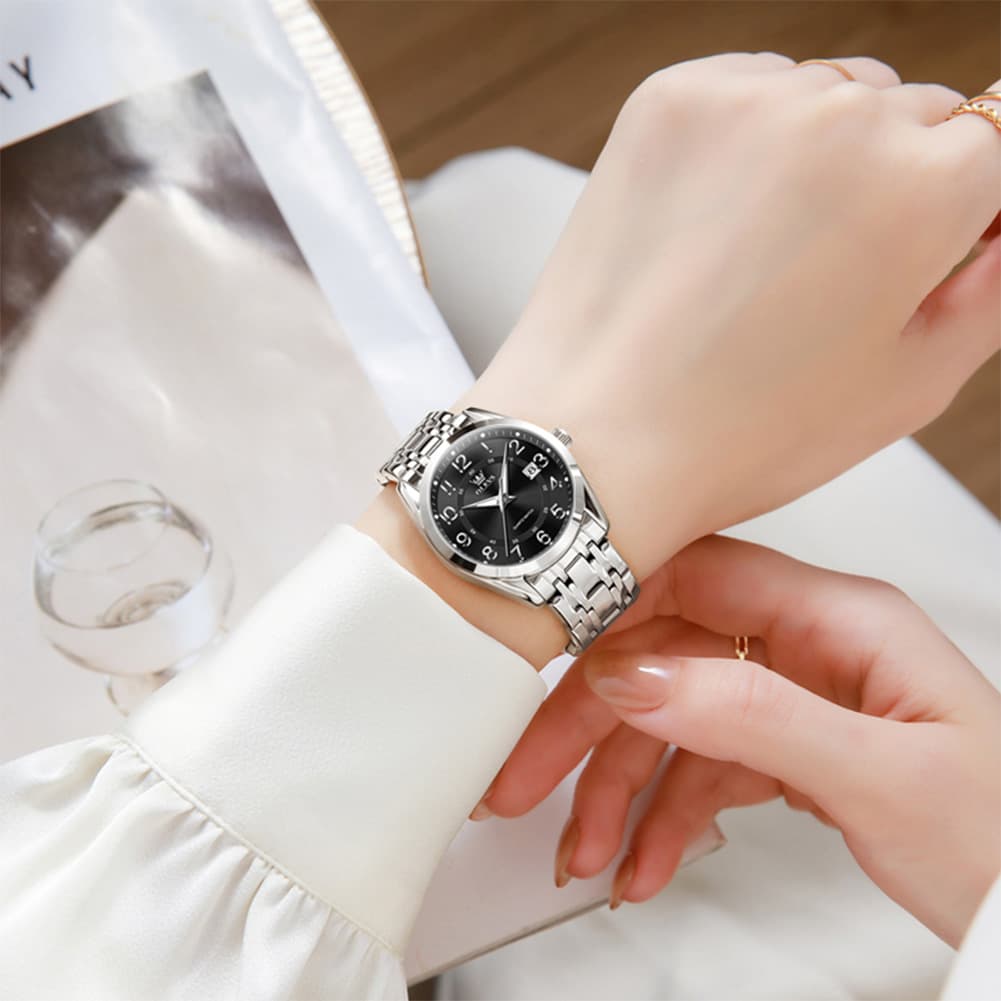 OLEVS 3666 Quartz Luminous Stainless Steel Watch For Women - All Gold Watch | Olevs Watch Store