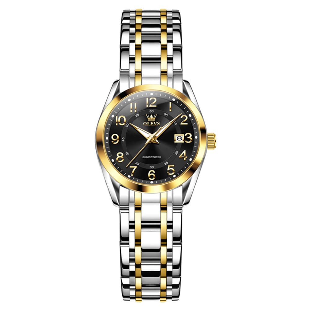 OLEVS 3666 Quartz Luminous Stainless Steel Watch For Women - All Gold Watch | Olevs Watch Store
