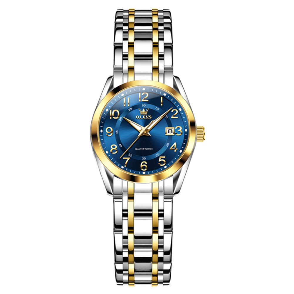 OLEVS 3666 Quartz Luminous Stainless Steel Watch For Women - All Gold Watch | Olevs Watch Store