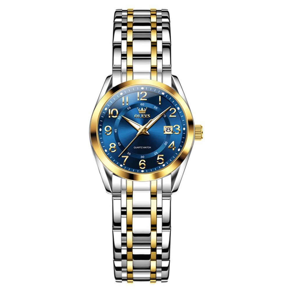 OLEVS 3666 Quartz Luminous Stainless Steel Watch For Women - All Gold Watch | Olevs Watch Store