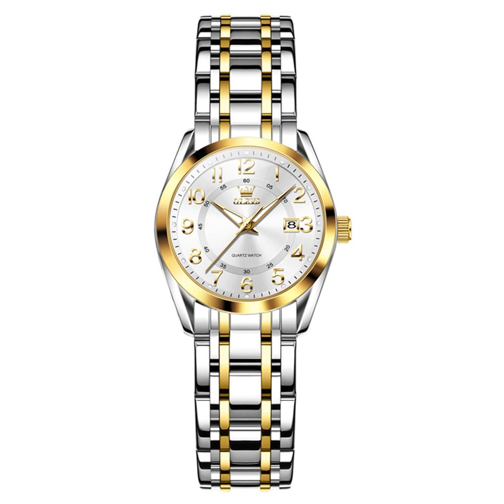 OLEVS 3666 Quartz Luminous Stainless Steel Watch For Women - All Gold Watch | Olevs Watch Store