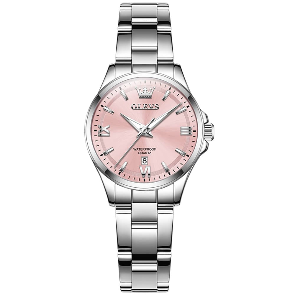 OLEVS 3668 Quartz Pastel Stainless Steel Watch For Women - Lavender Purple Watch | Olevs Watch Store