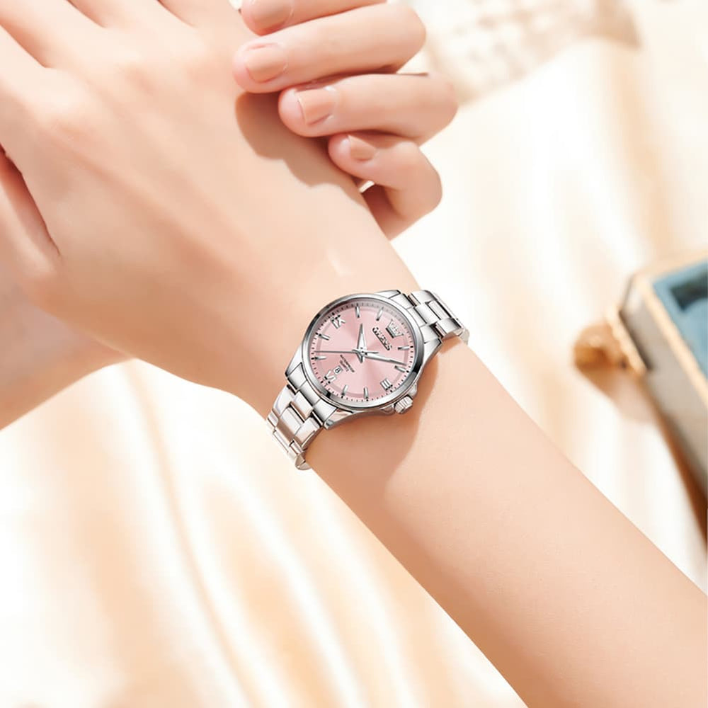 OLEVS 3668 Quartz Pastel Stainless Steel Watch For Women - Lavender Purple Watch | Olevs Watch Store