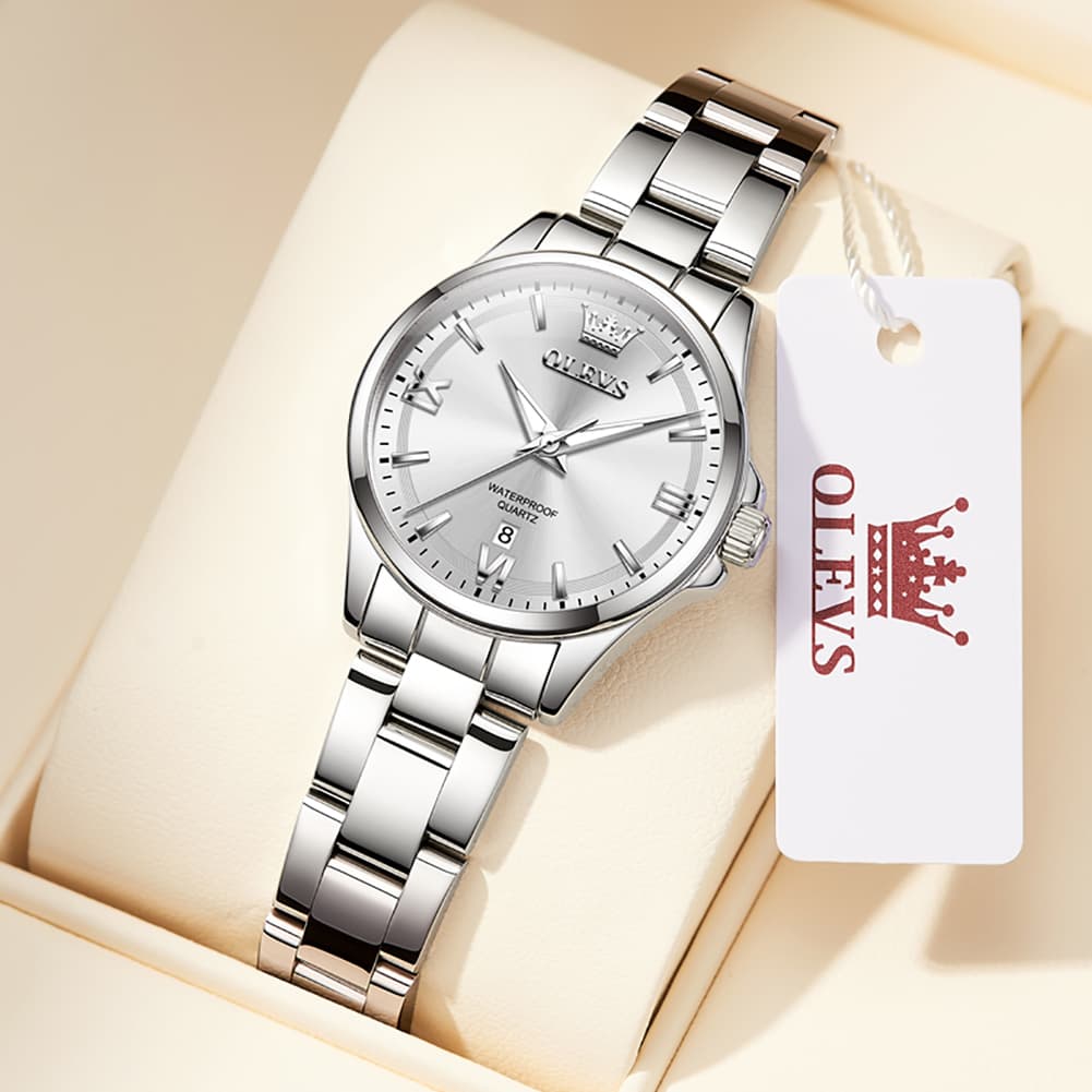 OLEVS 3668 Quartz Pastel Stainless Steel Watch For Women - Lavender Purple Watch | Olevs Watch Store