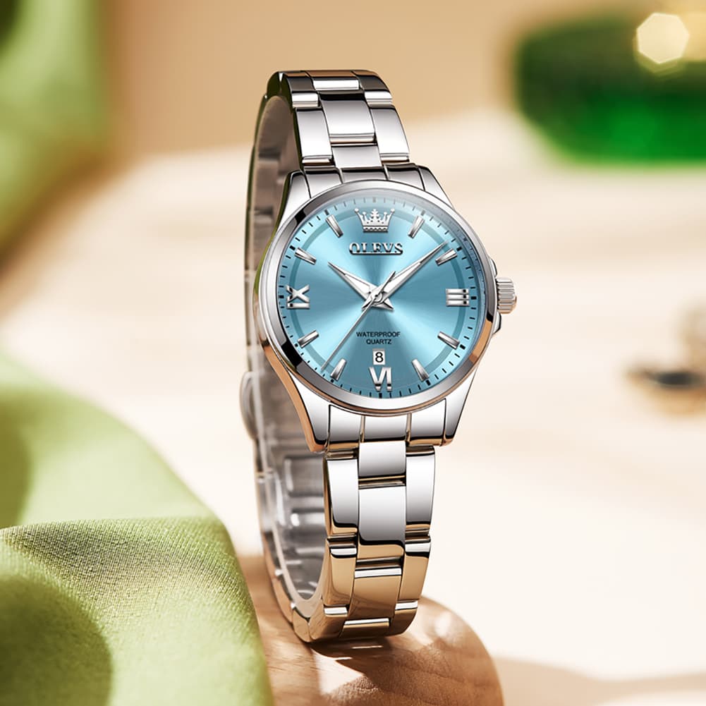 OLEVS 3668 Quartz Pastel Stainless Steel Watch For Women - Lavender Purple Watch | Olevs Watch Store