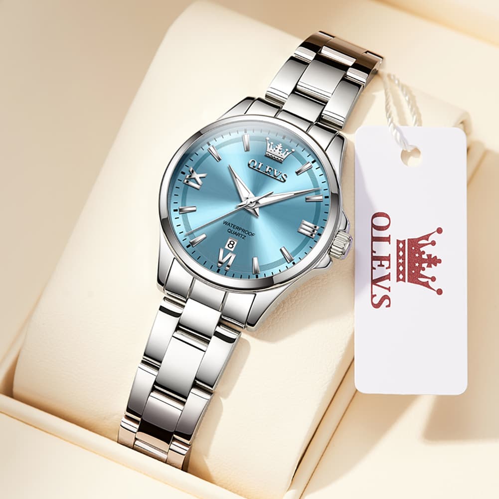 OLEVS 3668 Quartz Pastel Stainless Steel Watch For Women - Lavender Purple Watch | Olevs Watch Store