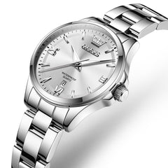 OLEVS 3668 Quartz Pastel Stainless Steel Watch For Women - Silver White Watch | Olevs Watch Store