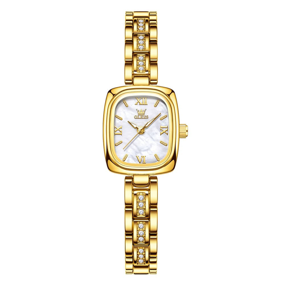 OLEVS 3695 Petite Crystal Bracelet Quartz Womens Watch - Rose Pink Watch | Olevs Watch Store
