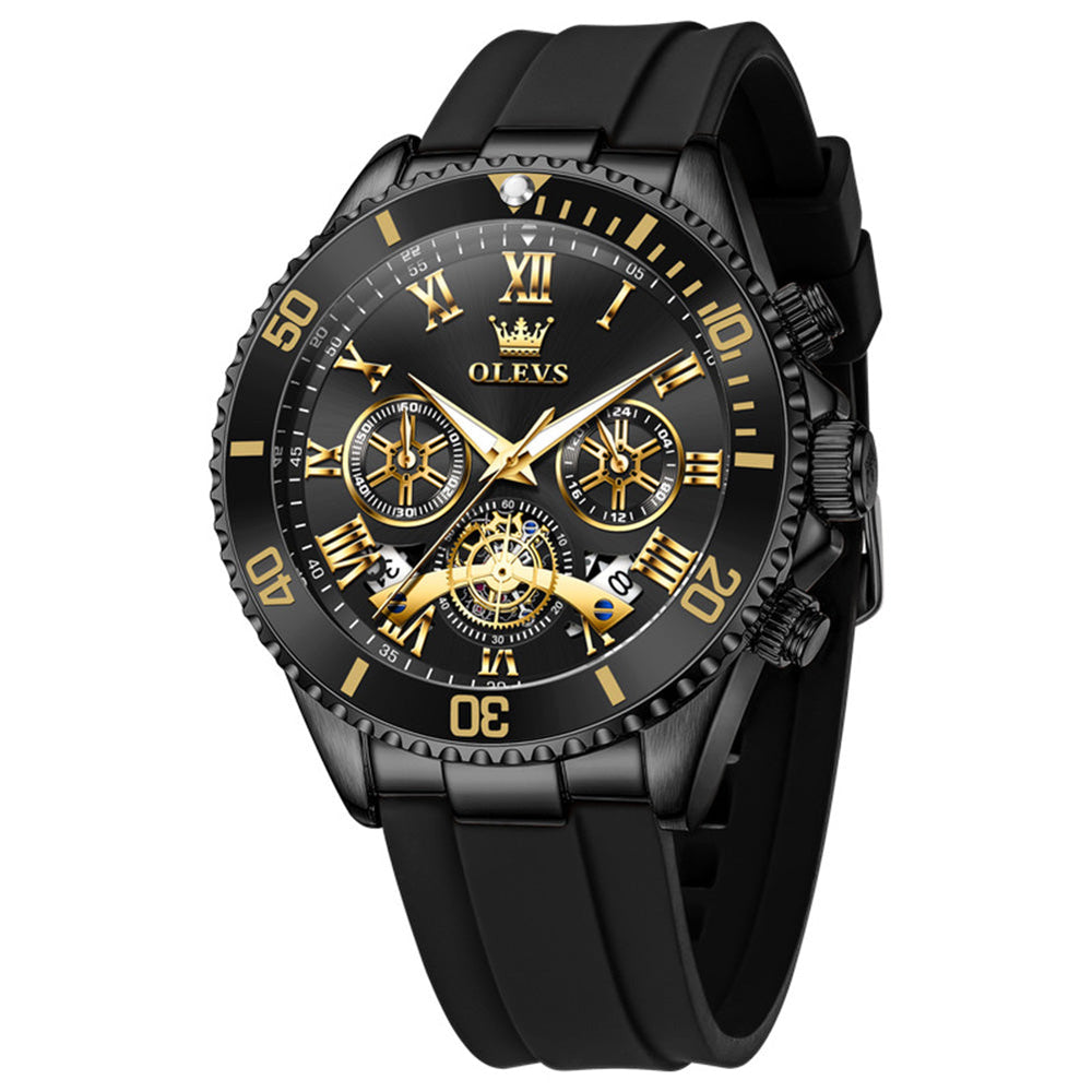 All Black front view - OLEVS 3730