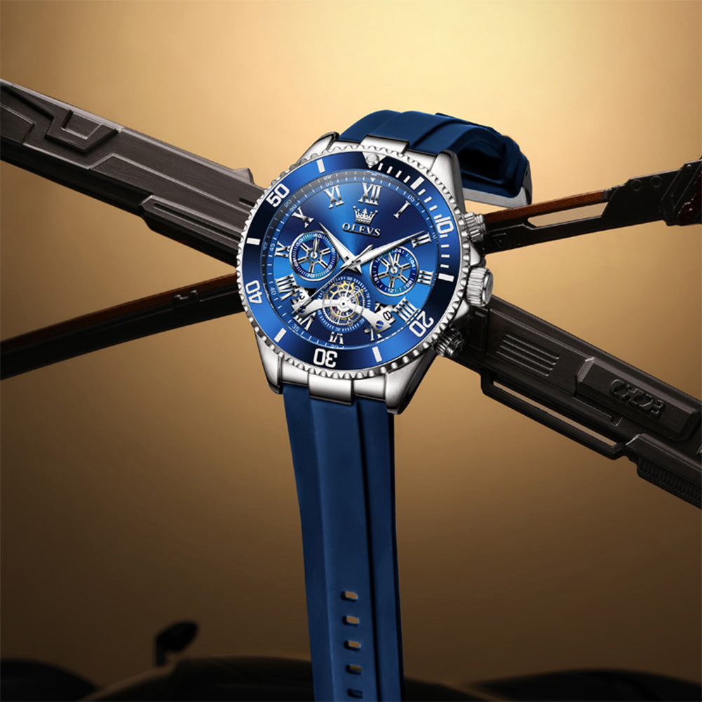 Silver Blue studio styling - OLEVS 3730