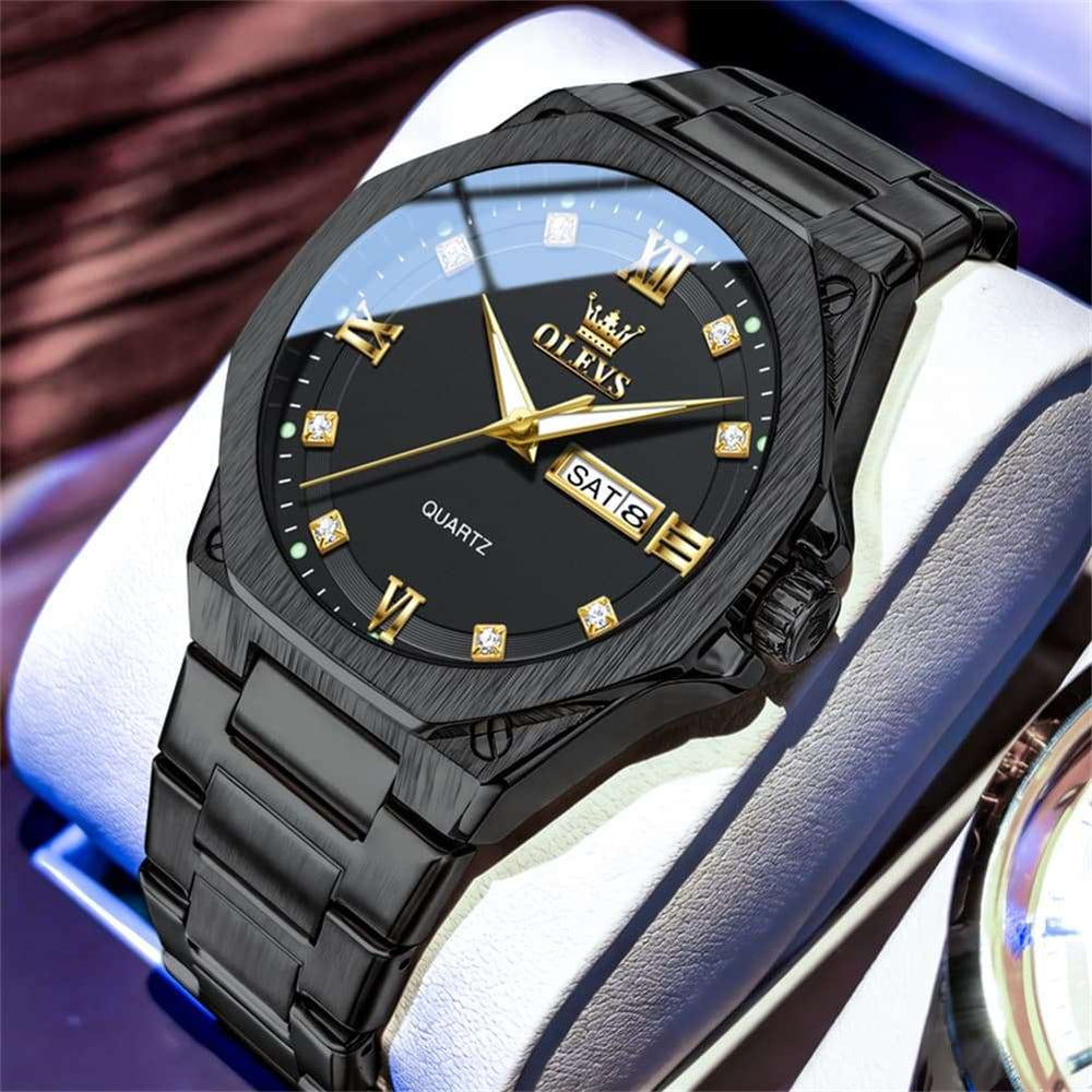 OLEVS 3736 Polygonal Diamond Quartz Watch for Men