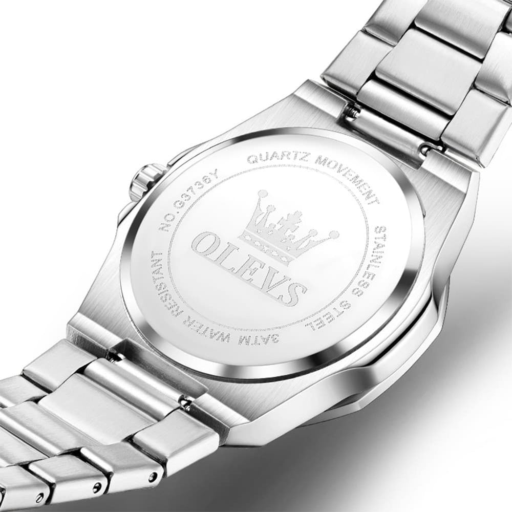 OLEVS 3736 Polygonal Diamond Quartz Watch for Men - Gold Watch | Olevs Watch Store