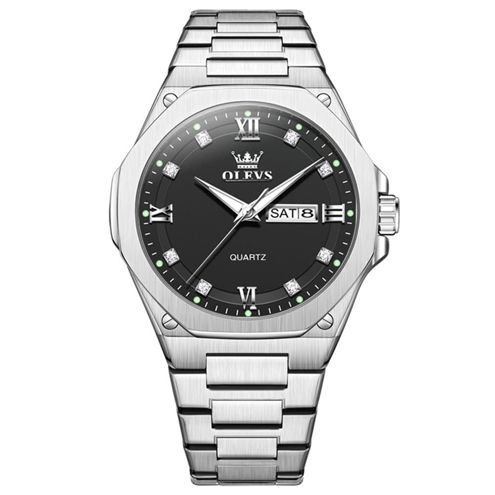 OLEVS 3736 Polygonal Diamond Quartz Watch for Men - Gold Watch | Olevs Watch Store