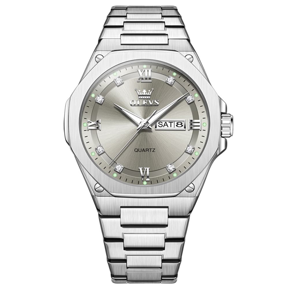 OLEVS 3736 Polygonal Diamond Quartz Watch for Men - Gold Watch | Olevs Watch Store