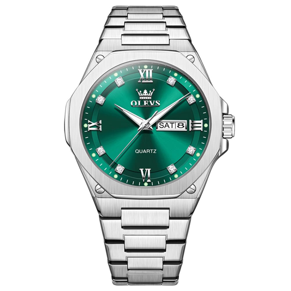 OLEVS 3736 Polygonal Diamond Quartz Watch for Men - Gold Watch | Olevs Watch Store