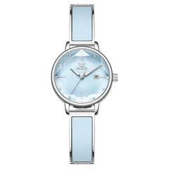 OLEVS 5656 Diamond Cut Faceted Crystal Quartz Watch Leather or Steel Bracelet Elegant Dress Timepiece for Women - Olevs Store