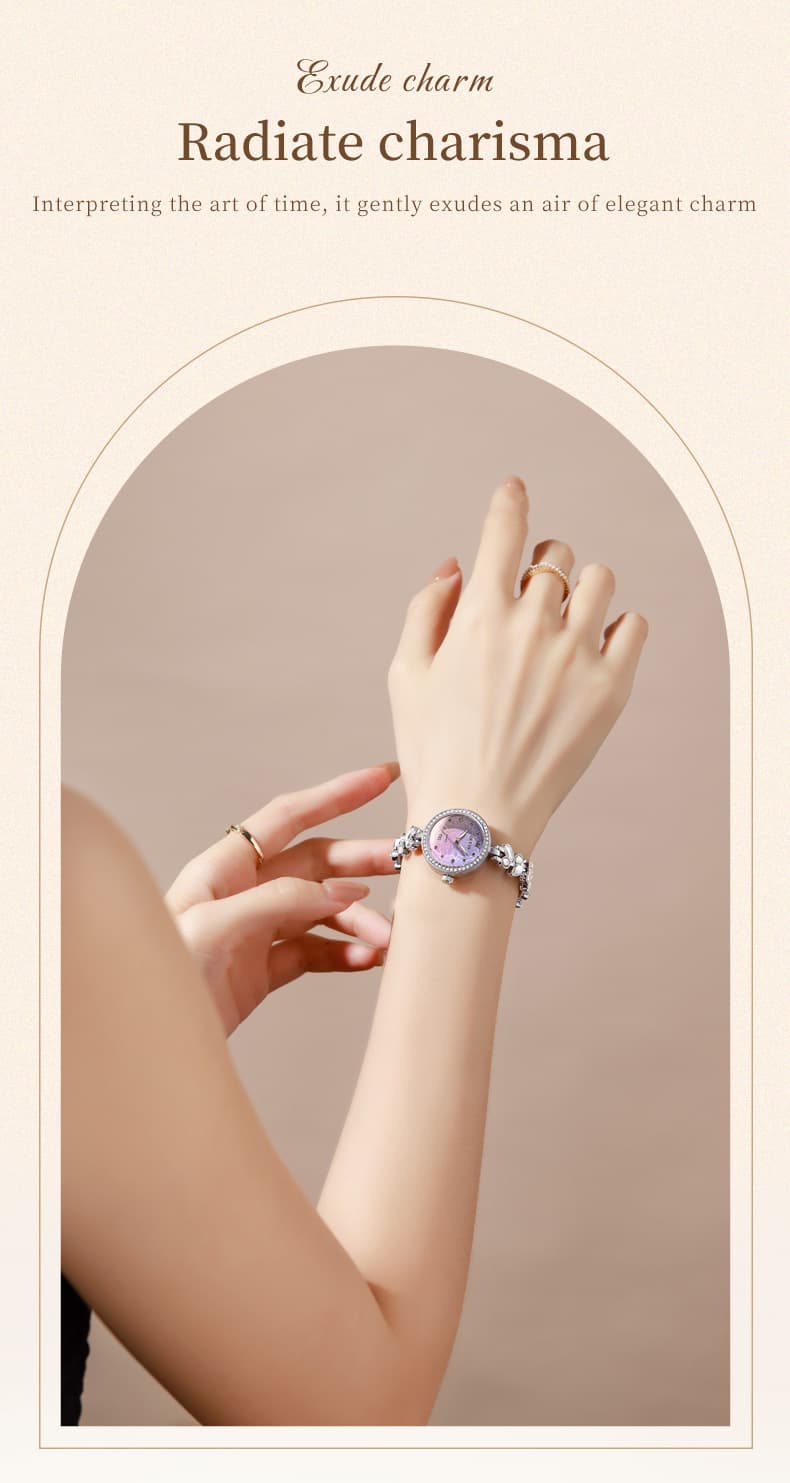 OLEVS 5679 Crystal Cluster Bracelet Watch Zircon Bezel Date Quartz Jewelry Timepiece for Women - Olevs Watch Store