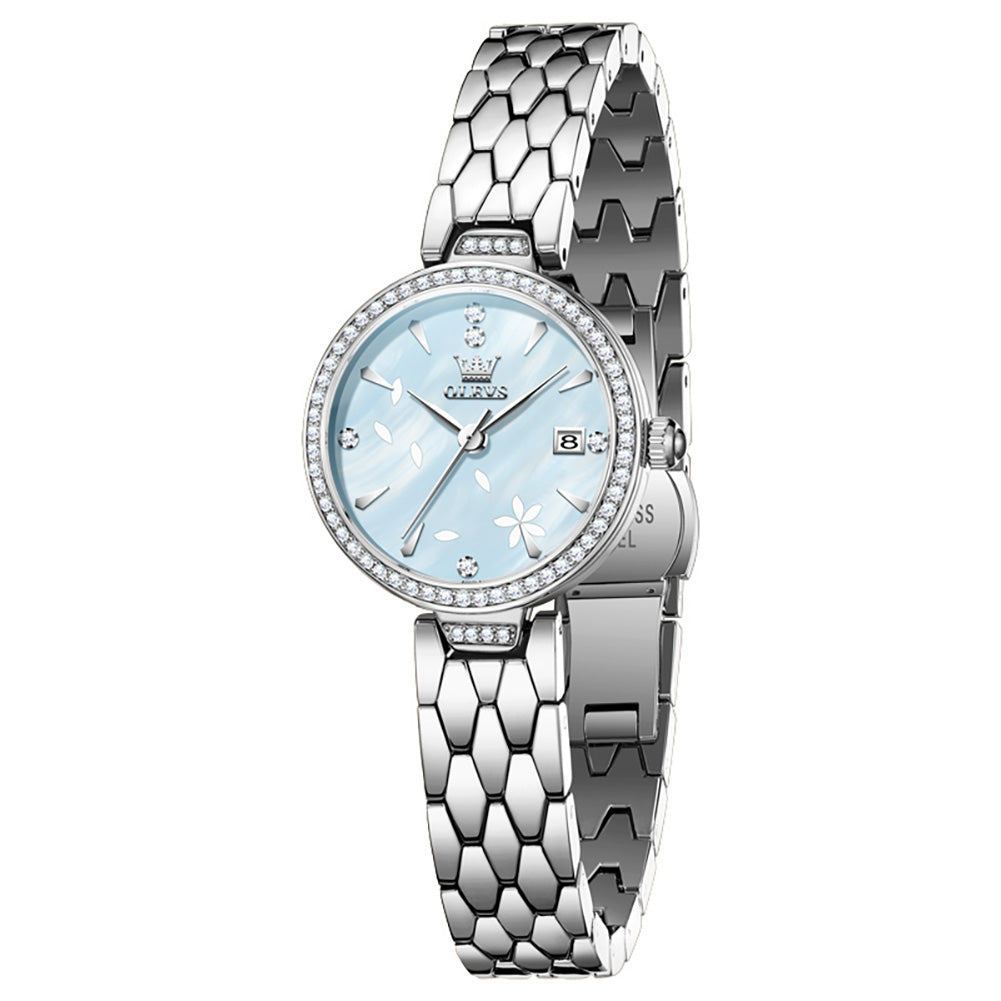Silver Blue front view - OLEVS 5689