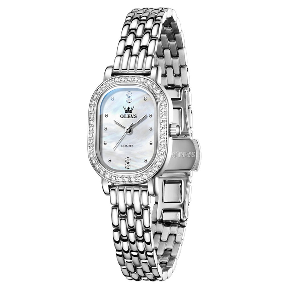 Stainless Steel Silver White front - OLEVS 5697
