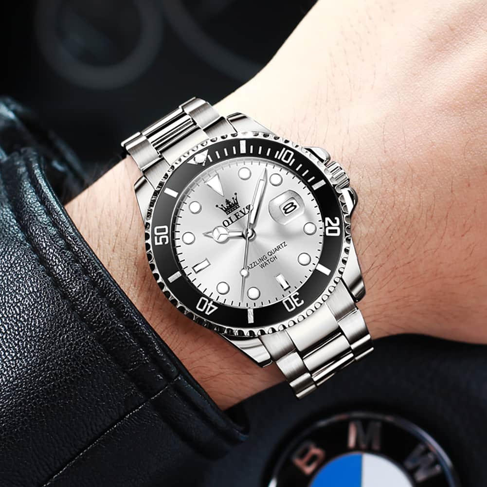 OLEVS 5885 Classic Luxury Dive Style Watch for Men - All Gold Watch | Olevs Watch Store