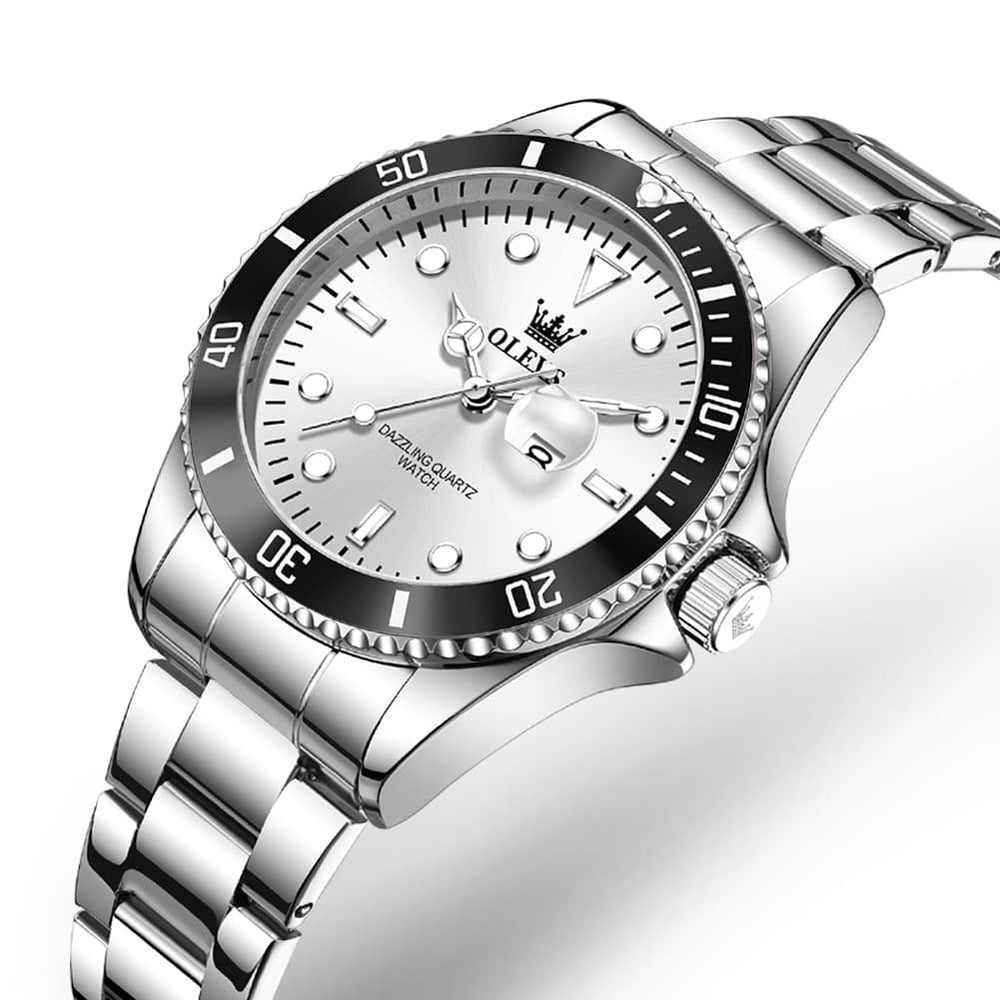 OLEVS 5885 Sporty Chic Luxury Dive Style Watch for Women - Mint Blue Watch | Olevs Watch Store