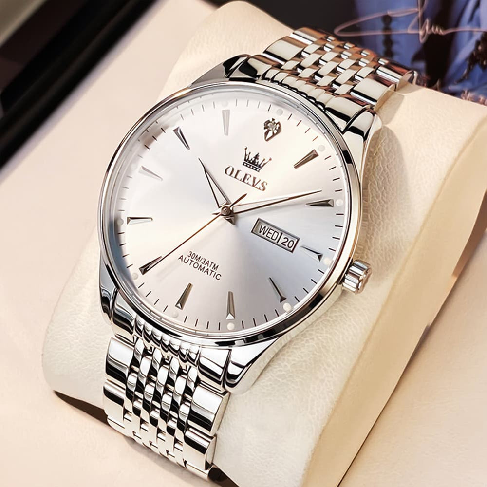 OLEVS 6635 Stainless Steel Automatic Mechanical Watch for Men - All Gold Watch | Olevs Watch Store