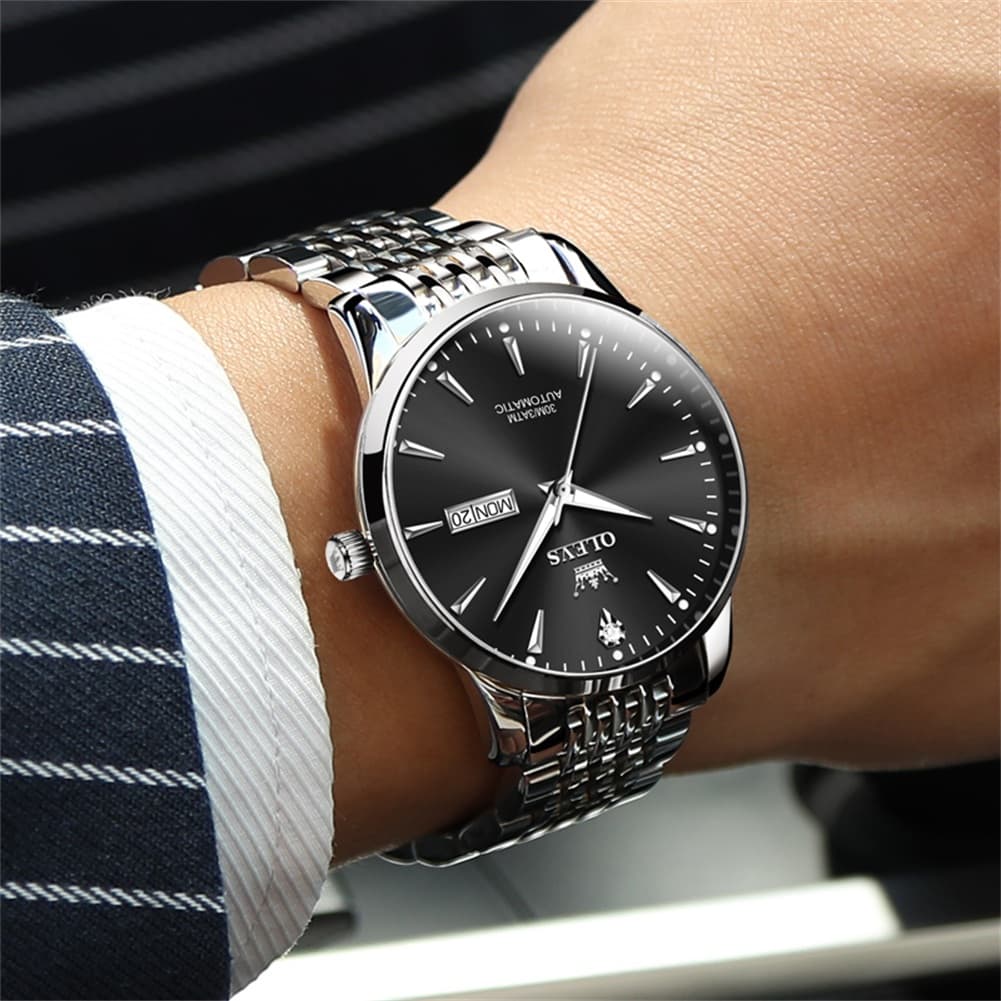OLEVS 6635 Stainless Steel Automatic Mechanical Watch for Men - All Gold Watch | Olevs Watch Store