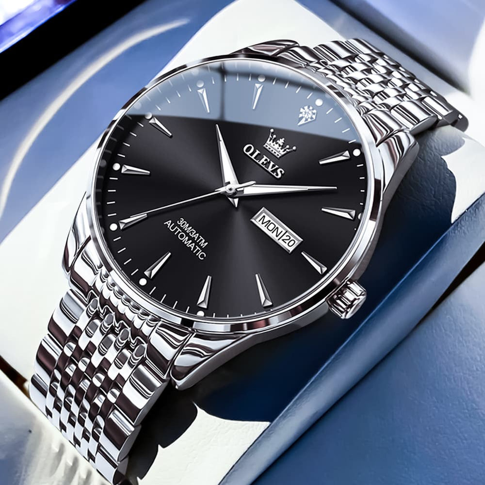 OLEVS 6635 Stainless Steel Automatic Mechanical Watch for Men - All Gold Watch | Olevs Watch Store