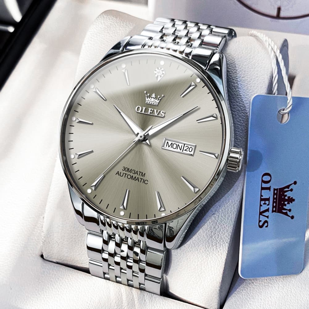 OLEVS 6635 Stainless Steel Automatic Mechanical Watch for Men - All Gold Watch | Olevs Watch Store
