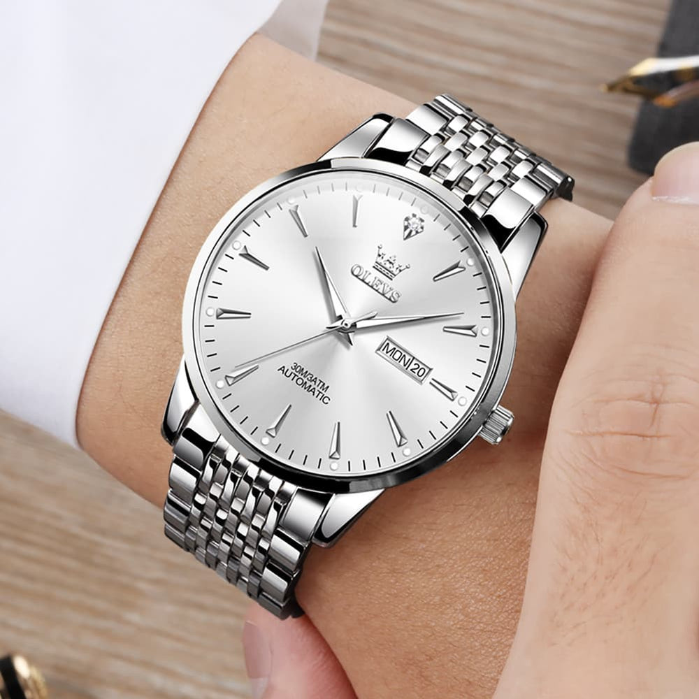 OLEVS 6635 Stainless Steel Automatic Mechanical Watch for Men - All Gold Watch | Olevs Watch Store