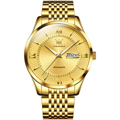 OLEVS 6657 Stainless Steel Automatic Mechanical Watch for Men - All Gold Watch | Olevs Watch Store