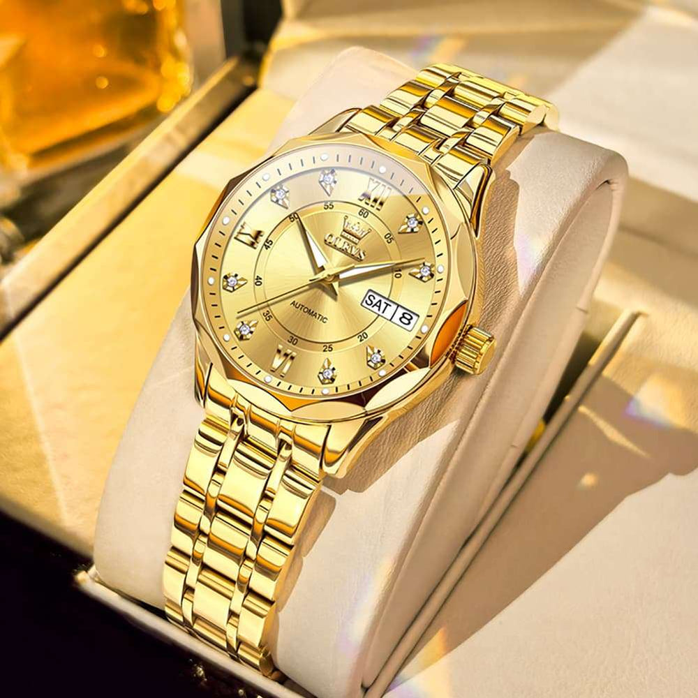 OLEVS 6727 Automatic Diamond Mechanical Watch For Women