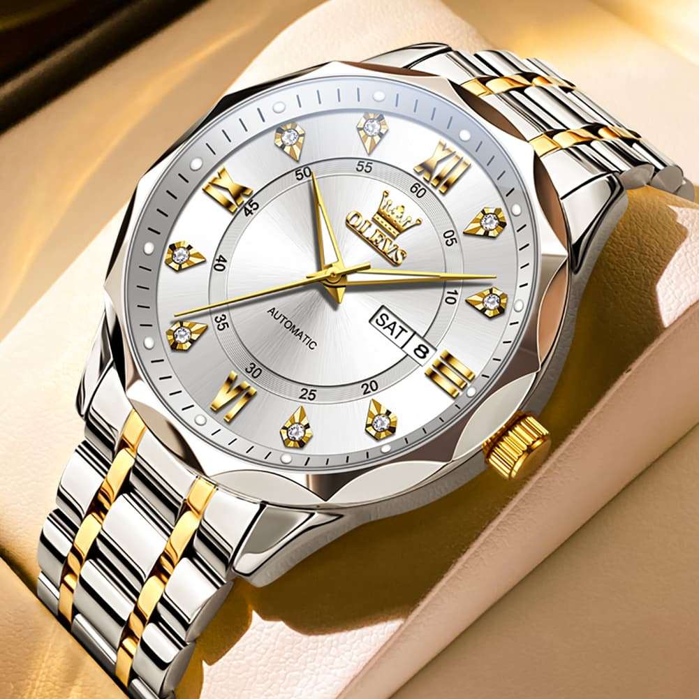 OLEVS 6727 Automatic Mechanical Diamond Watch For Men