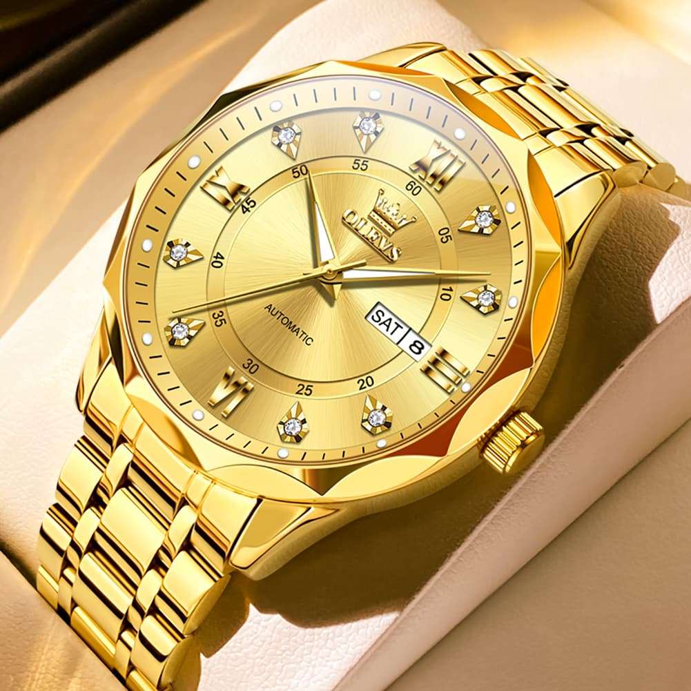 OLEVS 6727 Automatic Mechanical Diamond Watch For Men