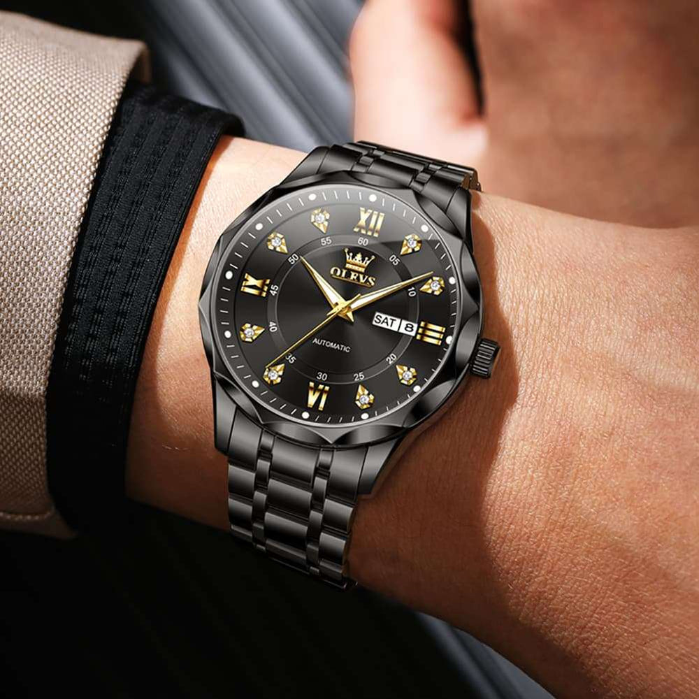 OLEVS 6727 Automatic Mechanical Diamond Watch For Men