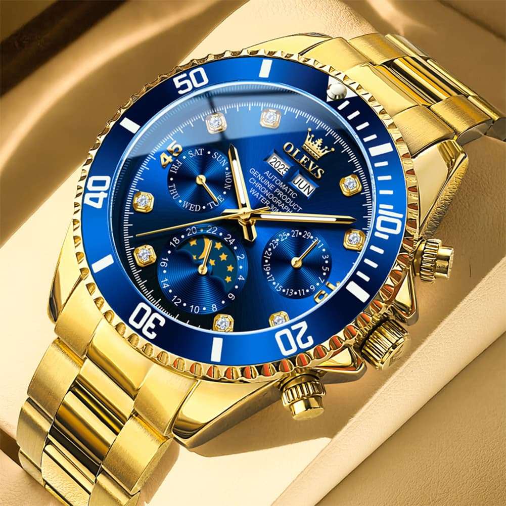 OLEVS 6729 Automatic Moon Phase Mechanical Watch For Men
