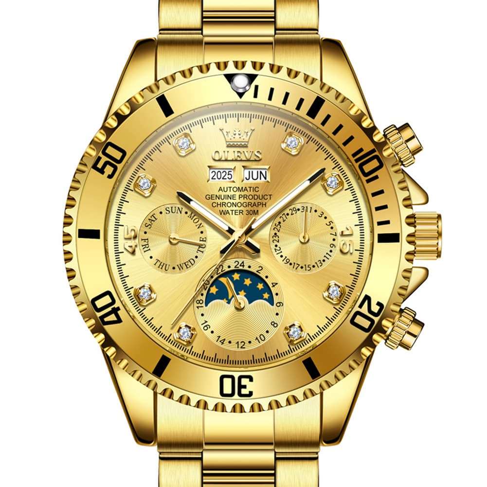OLEVS 6729 Automatic Moon Phase Mechanical Watch For Men