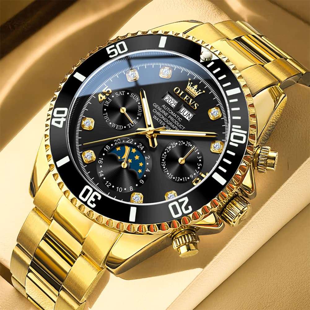 OLEVS 6729 Automatic Moon Phase Mechanical Watch For Men