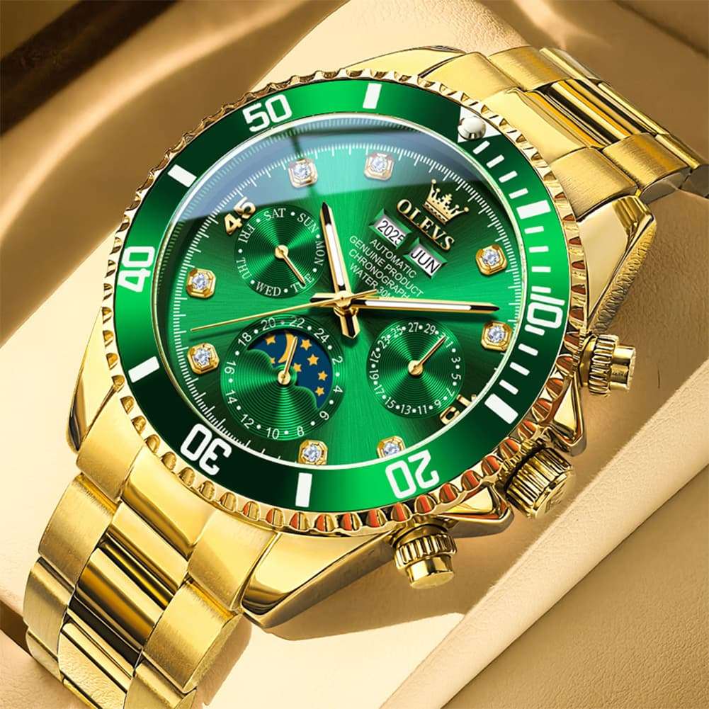 OLEVS 6729 Automatic Moon Phase Mechanical Watch For Men