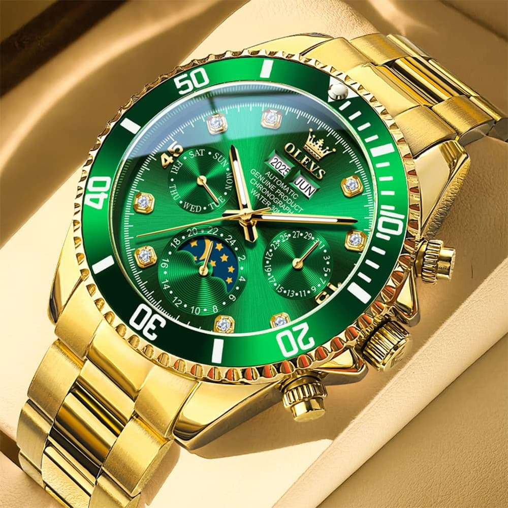 OLEVS 6729 Automatic Moon Phase Mechanical Watch For Men