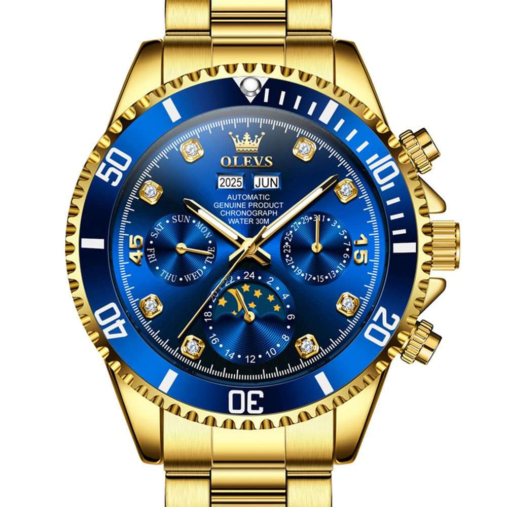 OLEVS 6729 Automatic Moon Phase Mechanical Watch For Men