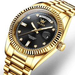 OLEVS 6736 Fluted Bezel Mechanical Watch for Men