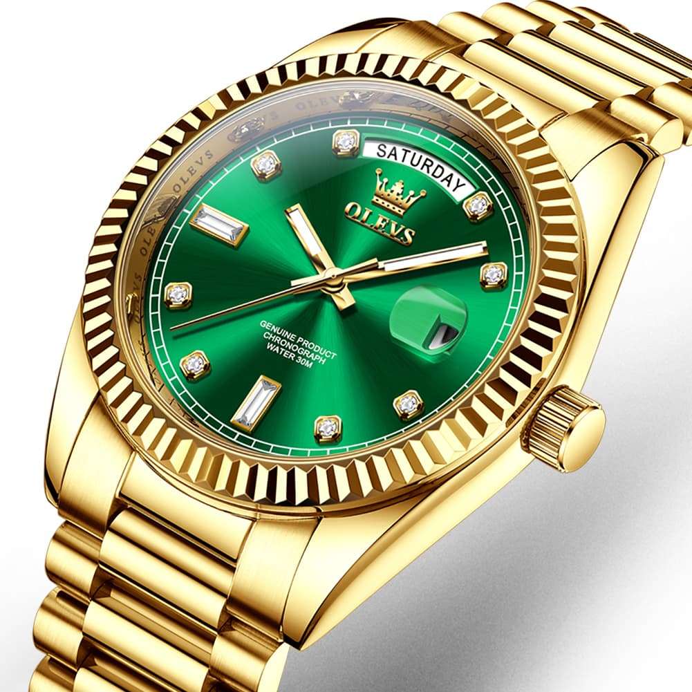 OLEVS 6736 Fluted Bezel Mechanical Watch for Men