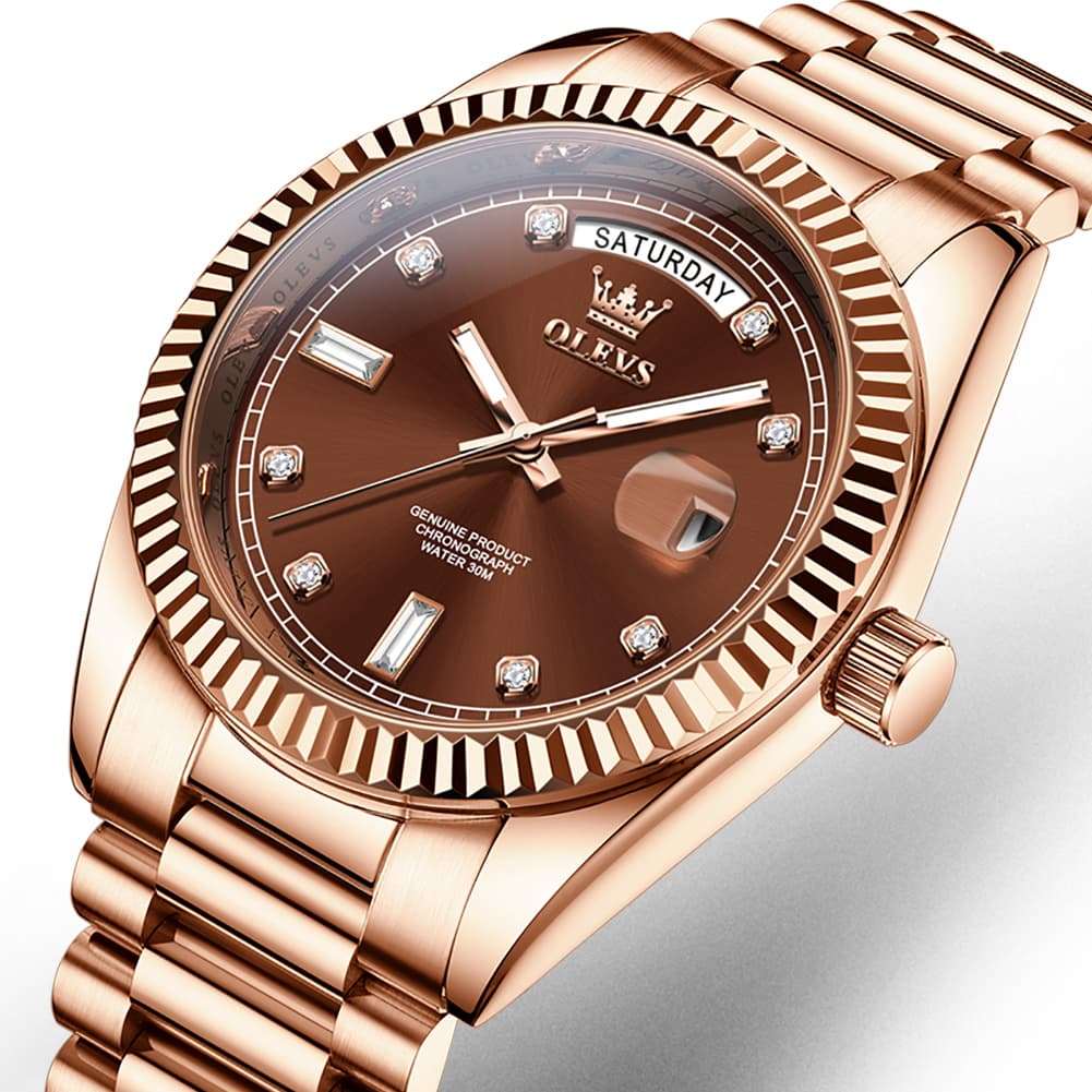 OLEVS 6736 Fluted Bezel Mechanical Watch for Men