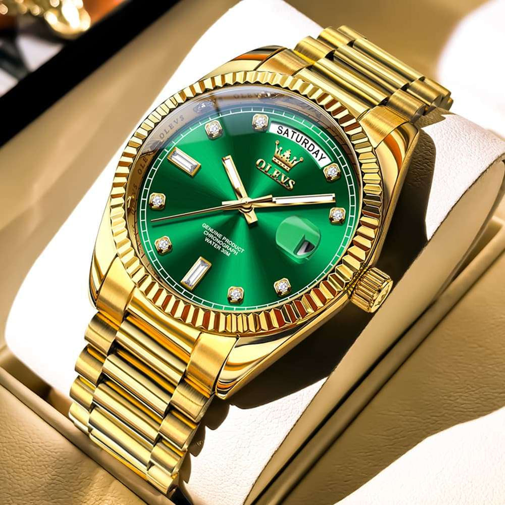 OLEVS 6736 Fluted Bezel Mechanical Watch for Men
