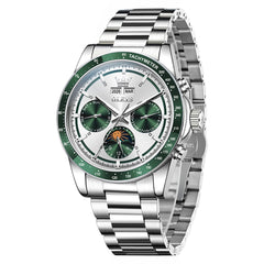 Silver Green front view - OLEVS 6756