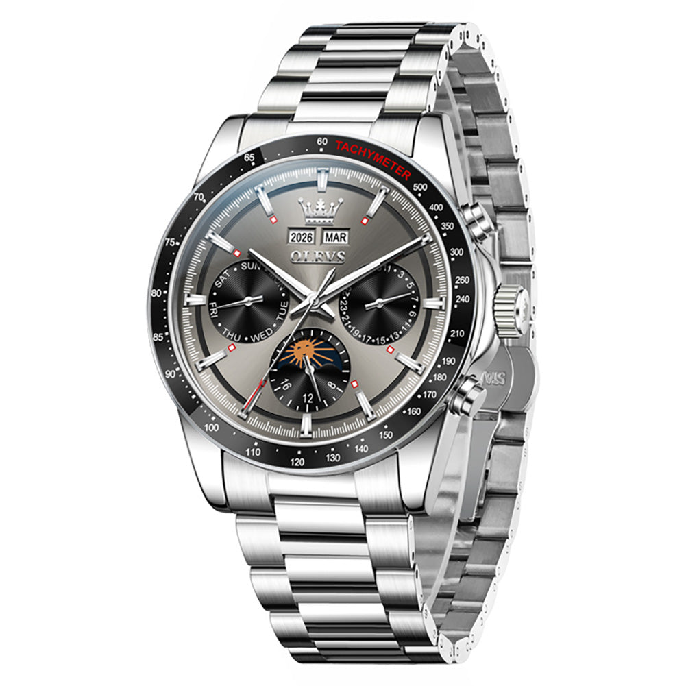 Silver Gray front view - OLEVS 6756